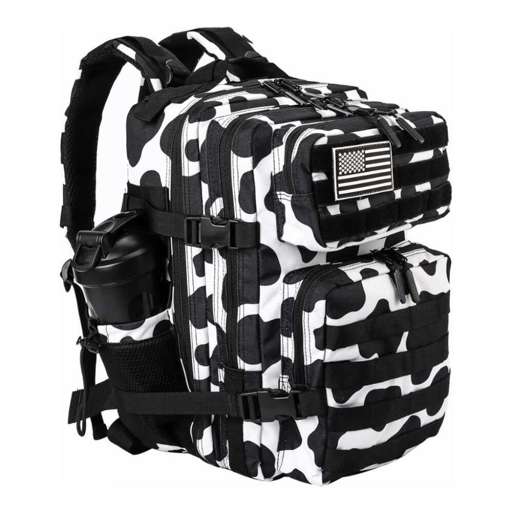 45L Tactical Backpack with Bottle Holder Waterproof Multi Compartment for Hiking